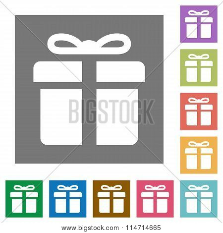 Gift Square Flat Icons