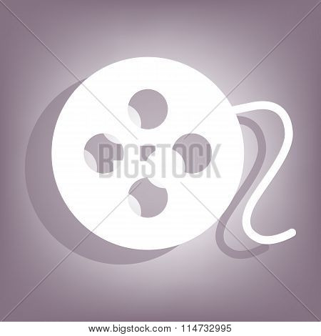 Film circular icon with shadow