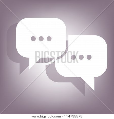 Icon with two speech bubbles