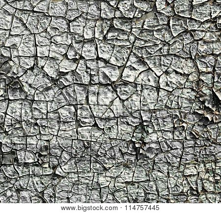 Old painted and cracked wall for background