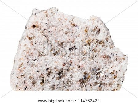 Schist Mineral Stone Isolated On White