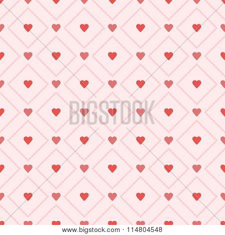 Seamless retro pattern hearts. Vector eps 10