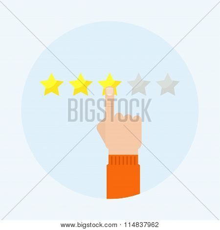 Rating vector concept illustration