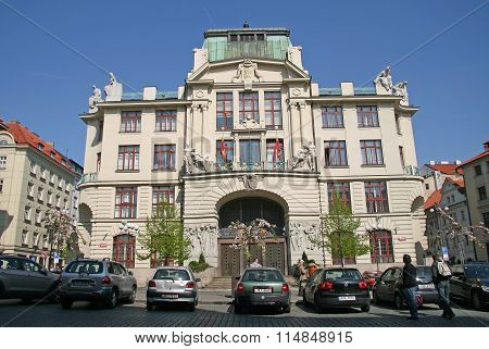 Prague, Czech Republic - April 24, 2010: New City Hall (nova Radnice) Is Seat Of Mayor Of Prague, Pr