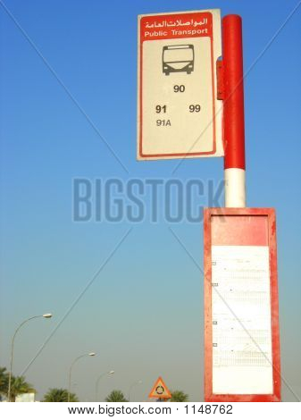Sign Board Bus Stop
