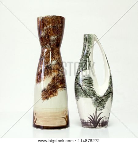 Vintage Ceramic Pair In Retro Style