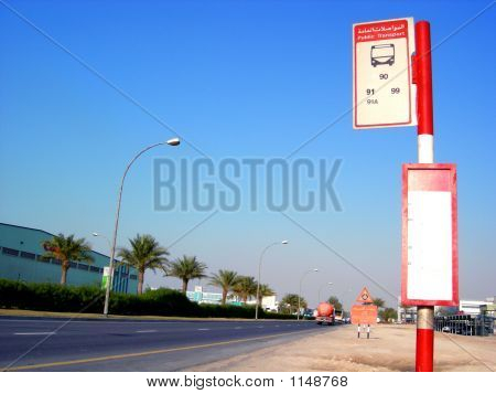 Sign Board Bus Stop 