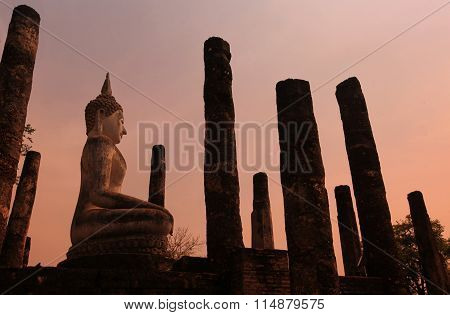 Asia Thailand Sukhothai Temple Mahathat