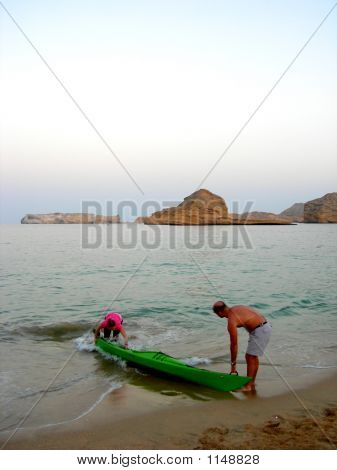 Beach Canoe People
