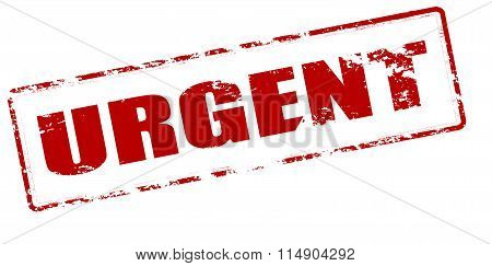 Rubber stamp with word urgent inside vector illustration