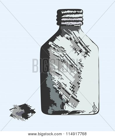 jar of the medical alcohol