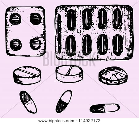 set pills, tablets