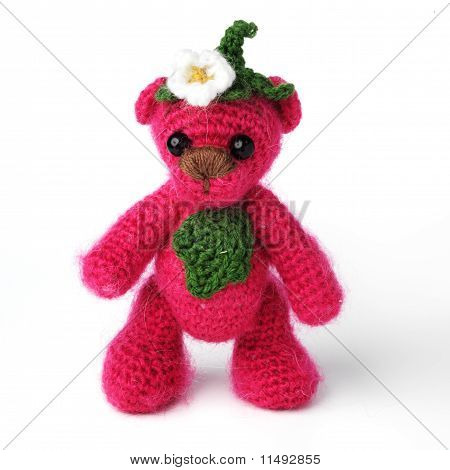 Teddy bear in classico stile vintage isolato on white