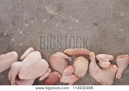 food photos of raw chicken cut selection