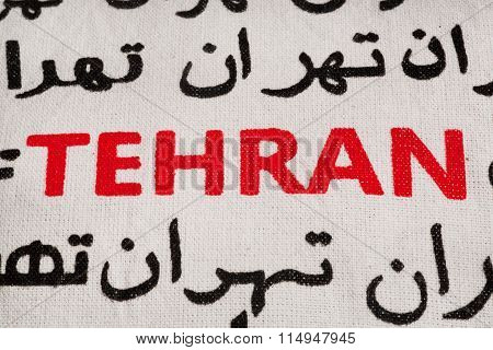 Tehran In Selective Focus, In Farsi And English