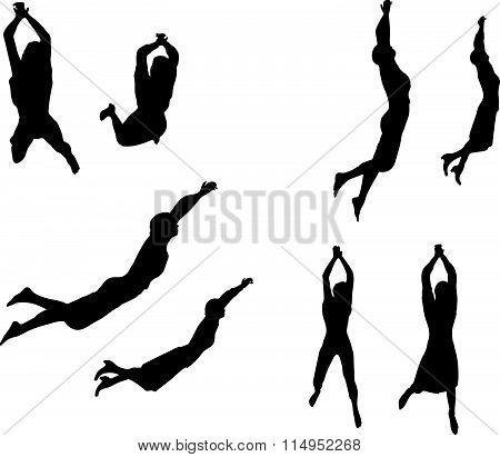 Business Woman Hanging