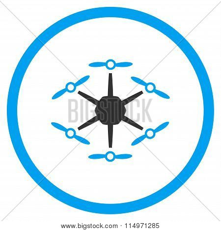 Hexacopter Flat Icon