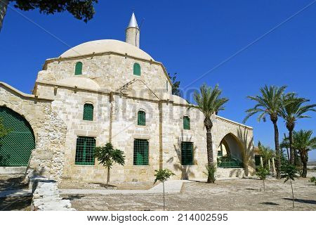 Hala Sultan Tekke Mosque near Larnaca, Cyprus.