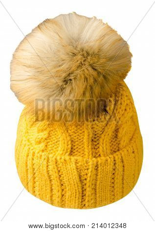 Knitted Hat Isolated On White Background