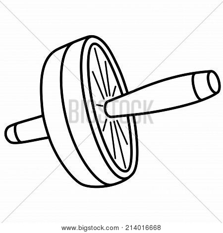 Fitness PVC Dual Cycler Wheel Roller Sport Press