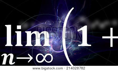 Math equations and formulas. in distance on abstract cosmic background. Science and mathematical research and development concept.