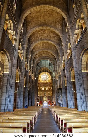 Monaco-ville, Monaco - July 11: Interior Of Saint Nicholas Cathedral On July 11, 2015 In  In Monaco-