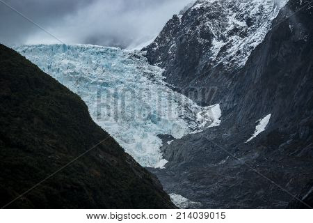 franz josef glacier national park in southland new zealand