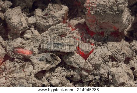 background from the burning of coal . Photo of an abstract texture