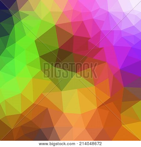 vector abstract irregular polygon pattern with a triangular in full color rainbow spectrum colors