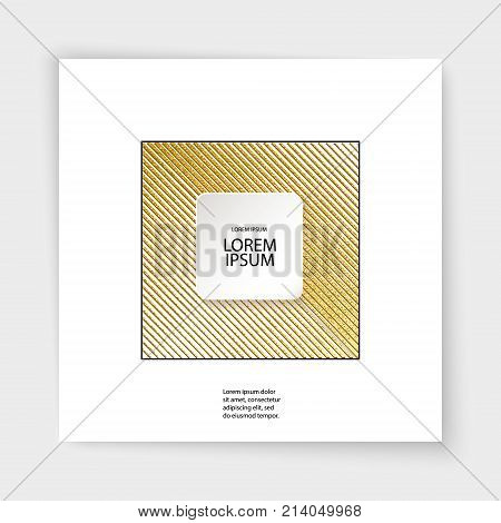Abstract Gold Glitter Geometric Vector Background.