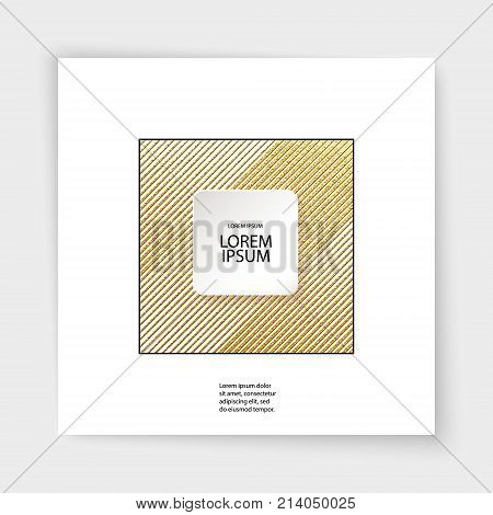 Abstract Gold Glitter Geometric Vector Background.