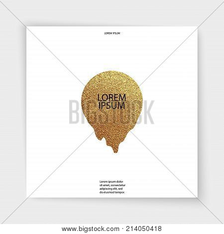 Abstract Gold Glitter Geometric Vector Background.