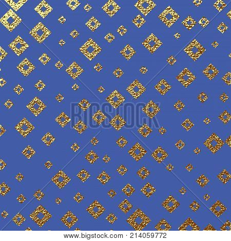 Abstract Gold Glitter Geometric Vector Background.