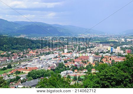 View of Veitsch city Austria in summer time