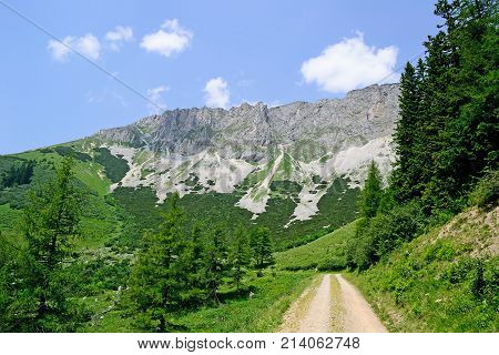 Landscape of Veitsch Austria in summer time