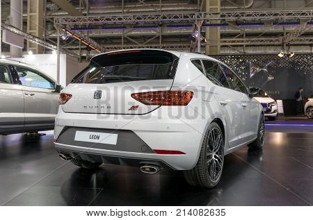ATHENS, GREECE - NOVEMBER 14, 2017: Seat Leon III Cupra at Aftokinisi-Fisikon 2017 Motor Show.