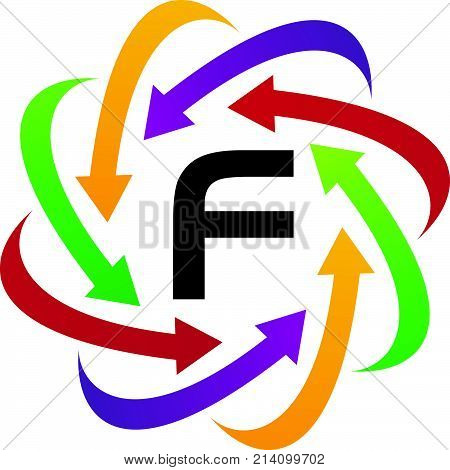 Online Marketing Business Distribution F Logo Design Template Vector