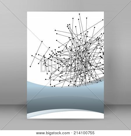 Abstract polygonal image which consist crystalline form with edge lines & vertex point. Geometric background in Molecule structure of DNA and neurons. Vector illustration EPS 10 for business design