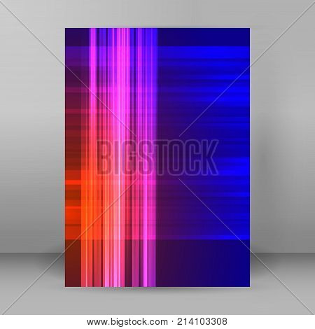 Abstract background advertising brochure design elements. Futuristic style glow neon disco club night party for elegant flyer. Vector illustration EPS 10 for layout page newsletters vertical banner