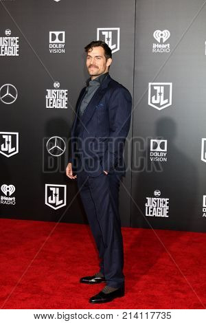LOS ANGELES - NOV 13:  Henry Cavill at the World Premiere of Justice League at Dolby Theater on November 13, 2017 in Los Angeles, CA