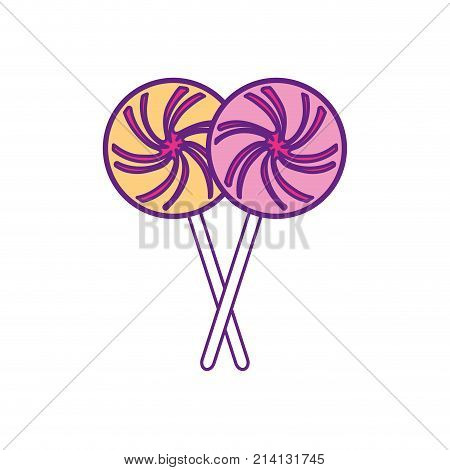 candies tasty sweet dessert sugar vector illustration