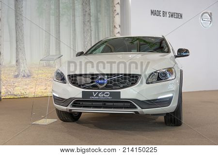 ATHENS, GREECE - NOVEMBER 14, 2017: Volvo V60 Cross Country at Aftokinisi-Fisikon 2017 Motor Show.