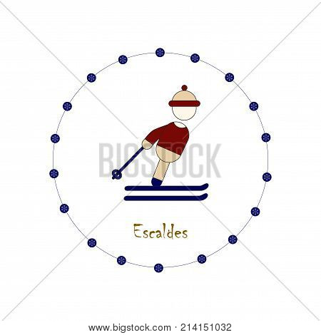 flat icons on theme of Andorra Escaldes