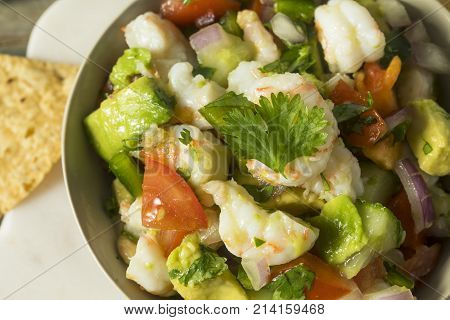 Raw Homemade Shrimp Ceviche