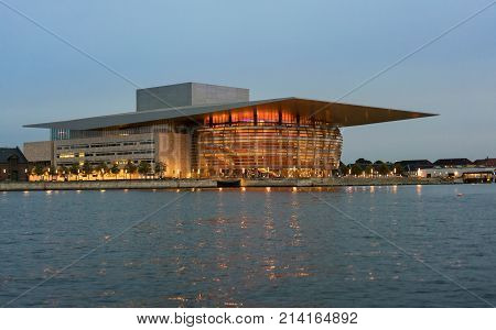COPENHAGEN, DENMARK - SEPTEMBER 18: Copenhagen Opera House on September 18, 2017 in Copenhagen. The building cost 500M.