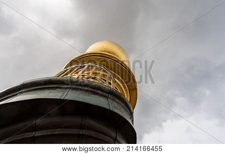 Spiral walkway up tower of Church of our Saviour in Copenhagen, Denmark