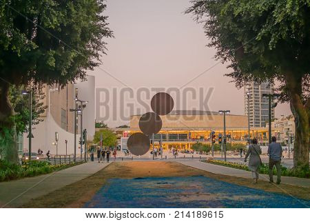 Rothschild Boulevard And Ha-bima Square, In Tel-aviv