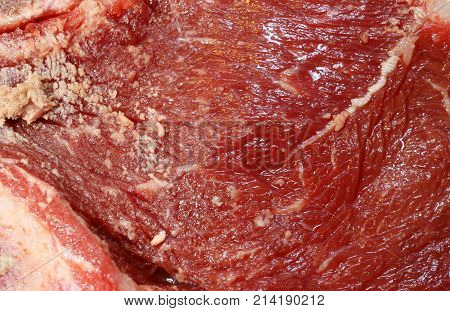 Macro Photo Of The Big Red Beef Steak