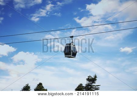 Cable Car And Blue Sky. Bursa - Tukey