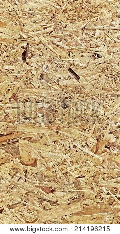 Closeup Detail of Chipboard or Oriented Strand Board Background